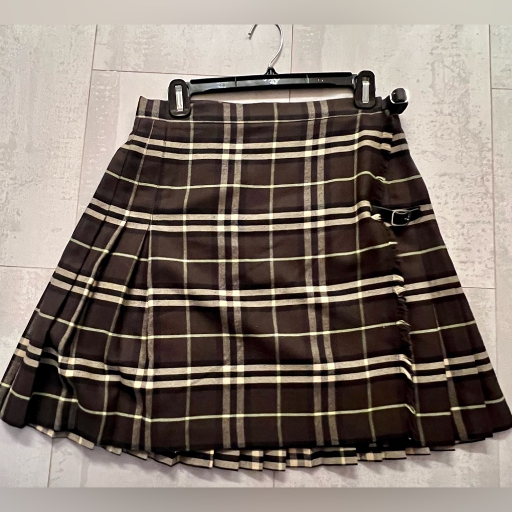 AUTH. Burberry Wool Skirt